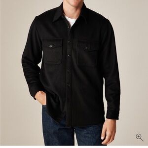 BNWT J. Crew x Wallace & Barnes CPO Shirt M BLACK retail $298